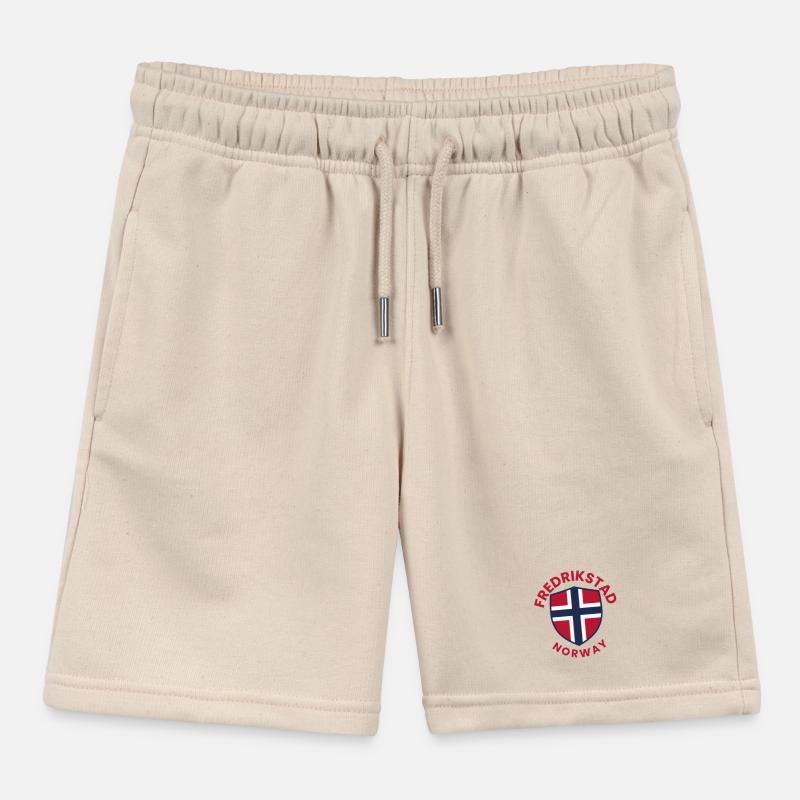 Fredrikstad Norwegian Shield Kids Organic Sweat Shorts by Stanley/Stella