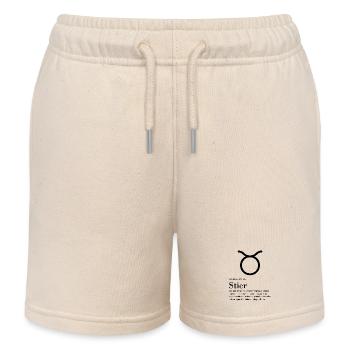 Zodiac sign Taurus - Kids Organic Sweat Shorts by Stanley/Stella - soft Ecru - Front