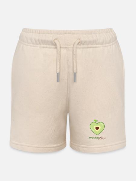 Amour au cœur d’avocat - Short de jogging enfant bio Stanley/Stella - écru doux