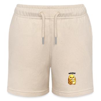 Wärmespender Küken mit Schal - Kinder Organic Joggingshorts Mini Bolter von Stanley/Stella - Natur - Vorne