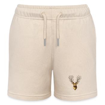 Hirschkopf mit Baumgeweih – Mystischer Waldgeist - Kinder Organic Joggingshorts Mini Bolter von Stanley/Stella - Natur - Vorne