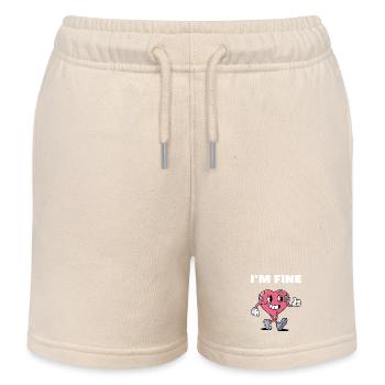 Broken But Fine - Kids Organic Sweat Shorts by Stanley/Stella - soft Ecru - Front