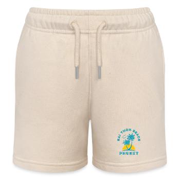 Nai Thon Beach Phuket Palm Sonnenuntergang - Kinder Organic Joggingshorts Mini Bolter von Stanley/Stella - Natur - Vorne