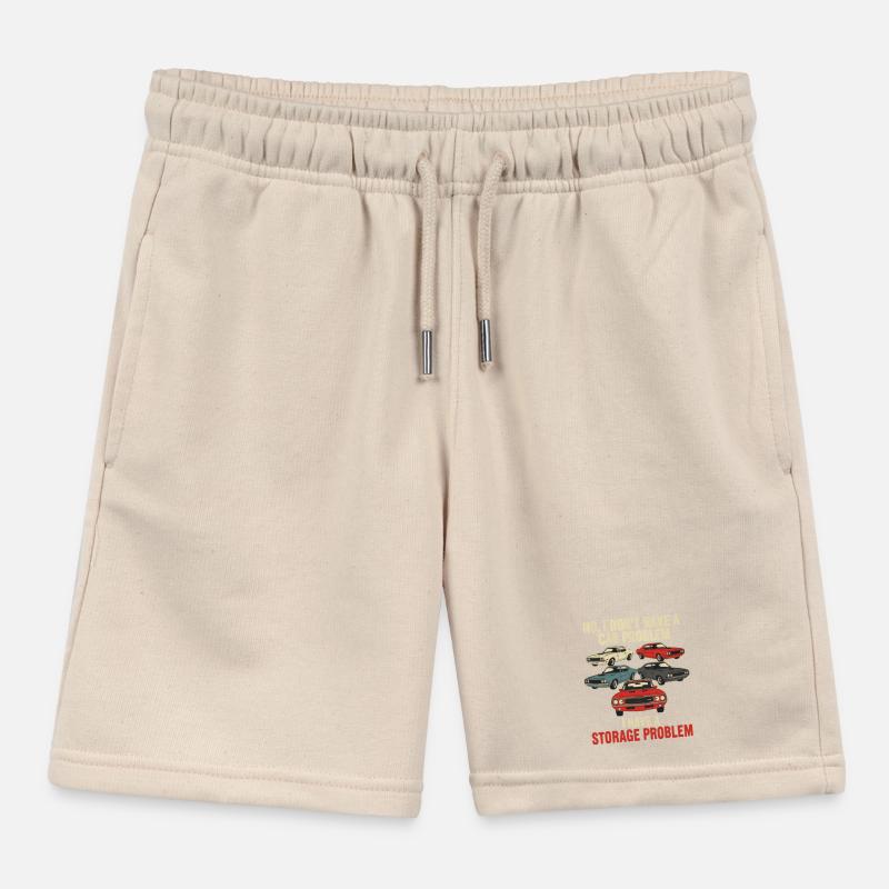 Storage Problem Car Meme Tee Kids Organic Sweat Shorts by Stanley/Stella