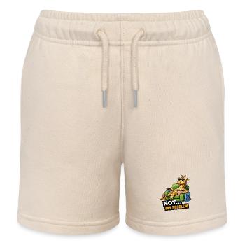 Nicht mein Problem Giraffen-Couch-Meme - Kinder Organic Joggingshorts Mini Bolter von Stanley/Stella - Natur - Vorne