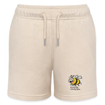 abeille - Short de jogging enfant bio Stanley/Stella - écru doux - Devant