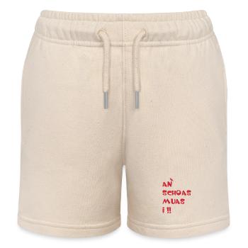 An Schoas muas i. Nen Scheiß muss ich auf bayrisch - Kinder Organic Joggingshorts Mini Bolter von Stanley/Stella - Natur - Vorne