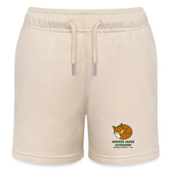Winter Fox Activated - Kids Organic Sweat Shorts by Stanley/Stella - soft Ecru - Front