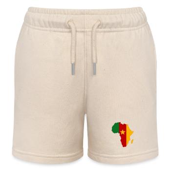 Kamerun Flagge Afrika - Kinder Organic Joggingshorts Mini Bolter von Stanley/Stella - Natur - Vorne