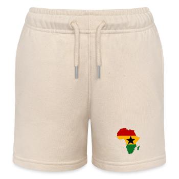 Drapeau du Ghana Afrique - Short de jogging enfant bio Stanley/Stella - écru doux - Devant