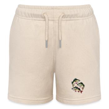 Barsch Angeln - Kinder Organic Joggingshorts Mini Bolter von Stanley/Stella - Natur - Vorne