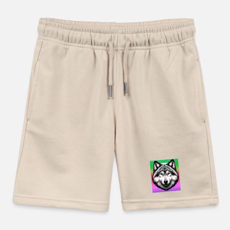 Wolf Kids Organic Sweat Shorts by Stanley/Stella