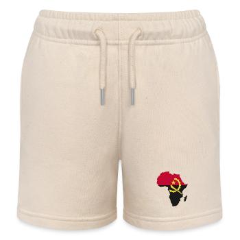 Angola Flagge Afrika used - Kinder Organic Joggingshorts Mini Bolter von Stanley/Stella - Natur - Vorne