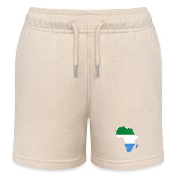 Sierra_Leone_Flagge_Afrika_used - Kinder Organic Joggingshorts Mini Bolter von Stanley/Stella - Natur - Vorne