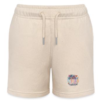 Neurodiversity is beautiful Bloom - Kids Organic Sweat Shorts by Stanley/Stella - soft Ecru - Front