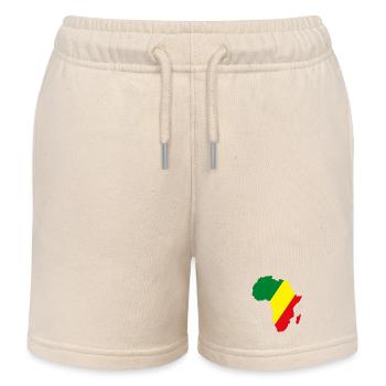 Kongo_Flagge_Afrika - Kinder Organic Joggingshorts Mini Bolter von Stanley/Stella - Natur - Vorne