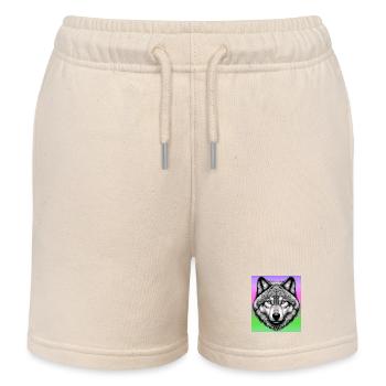 Wolf - Kids Organic Sweat Shorts by Stanley/Stella - soft Ecru - Front