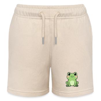Frosch Kawaii Kröte Geschenk - Kinder Organic Joggingshorts Mini Bolter von Stanley/Stella - Natur - Vorne