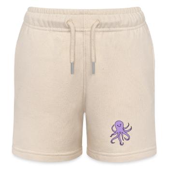 Charme de pieuvre violette - Short de jogging enfant bio Stanley/Stella - écru doux - Devant