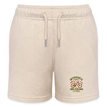 Unterschätze niemals alten Mann mit Fahrrad - Kinder Organic Joggingshorts Mini Bolter von Stanley/Stella - Natur - Vorne