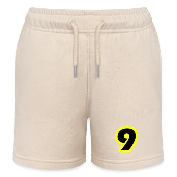 9 Symbole numérique - Short de jogging enfant bio Stanley/Stella - écru doux - Devant
