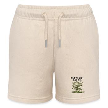 Wegweiser der Wege – Wald und Feld - Kinder Organic Joggingshorts Mini Bolter von Stanley/Stella - Natur - Vorne