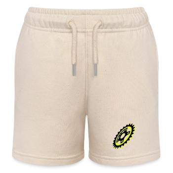 Bicycle Chainring Graphic - Kids Organic Sweat Shorts by Stanley/Stella - soft Ecru - Front