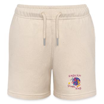 Schulkind Einschulung - Kinder Organic Joggingshorts Mini Bolter von Stanley/Stella - Natur - Vorne