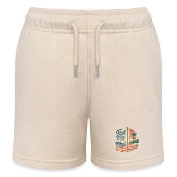 Find me at the coastline - Kinder Organic Joggingshorts Mini Bolter von Stanley/Stella - Natur - Vorne
