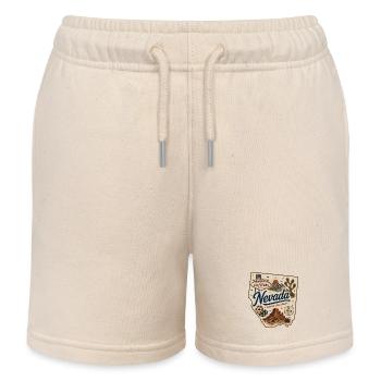 Nevada Silver State Vintage Las Vegas Aufkleber - Kinder Organic Joggingshorts Mini Bolter von Stanley/Stella - Natur - Vorne