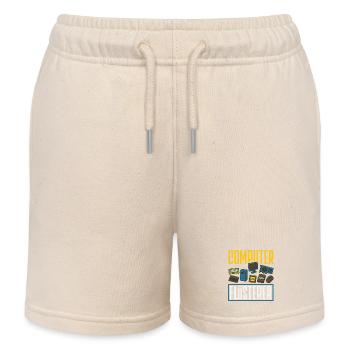 Computer Whisperer Computer Scientist - Kids Organic Sweat Shorts by Stanley/Stella - soft Ecru - Front