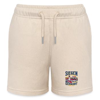 Vintage Siegen Germany City Of The Crown - Kids Organic Sweat Shorts by Stanley/Stella - soft Ecru - Front