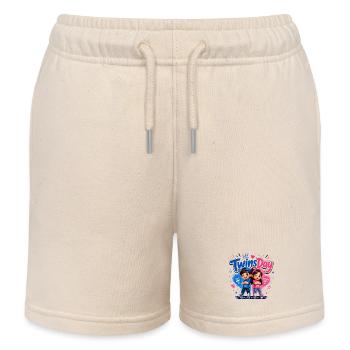 TwinsDay Gemini Vibes - Kids Organic Sweat Shorts by Stanley/Stella - soft Ecru - Front