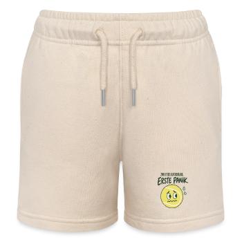 Erste Panik Zweiter Aufschlag Lustiger Tennisball - Kinder Organic Joggingshorts Mini Bolter von Stanley/Stella - Natur - Vorne