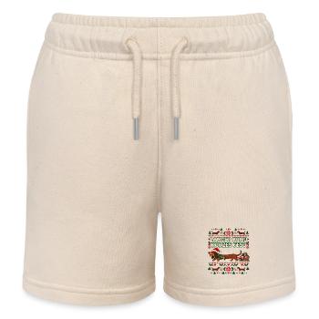 Weihnachtsdackel - Langer Hund kurzes Fest - Kinder Organic Joggingshorts Mini Bolter von Stanley/Stella - Natur - Vorne
