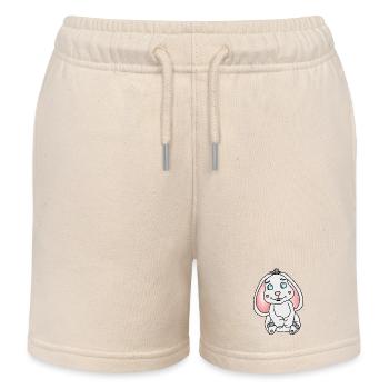 Süßer Hase mit Schlappohren - Kinder Organic Joggingshorts Mini Bolter von Stanley/Stella - Natur - Vorne