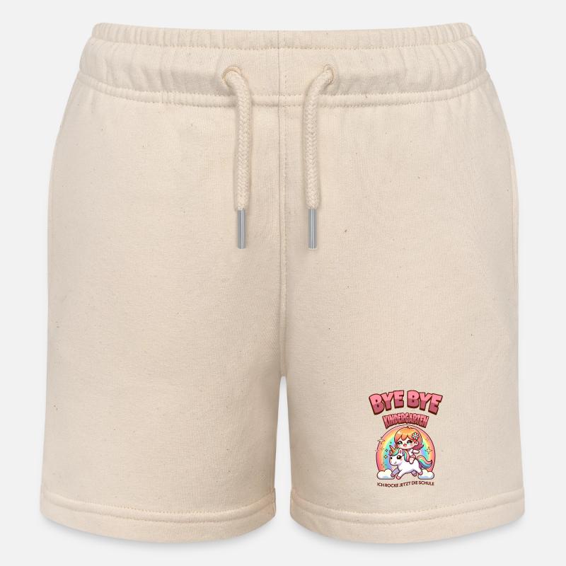 Pour l'inscription à l'école - Short de jogging enfant bio Stanley/Stella - écru doux