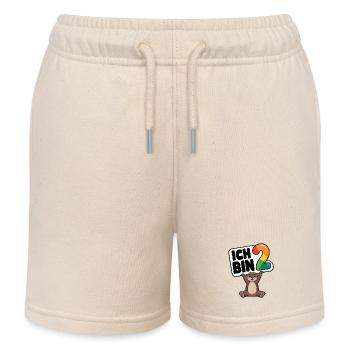Ich bin 2 Jahre zweiter Geburtstag - Kinder Organic Joggingshorts Mini Bolter von Stanley/Stella - Natur - Vorne