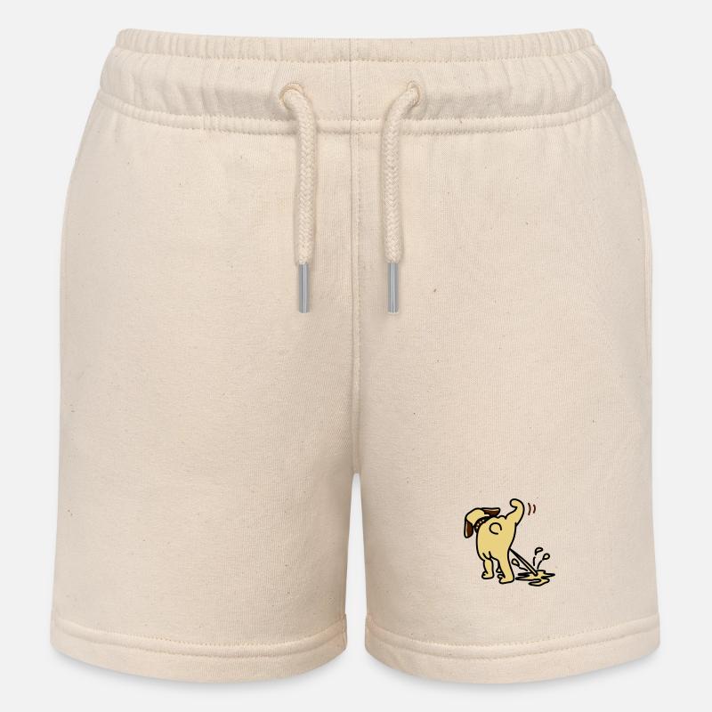 pinkelhund - Kinder Organic Joggingshorts Mini Bolter von Stanley/Stella - Natur