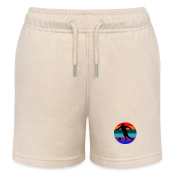 Fußball Fußballspieler Fußballer - Kinder Organic Joggingshorts Mini Bolter von Stanley/Stella - Natur - Vorne