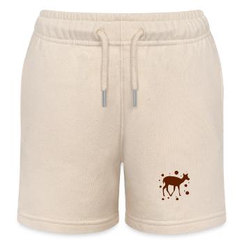 Reh Rehkitz - Wald Natur Tierschutz - Kinder Organic Joggingshorts Mini Bolter von Stanley/Stella - Natur - Vorne