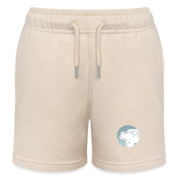 Eisbär mit Jungem - Kinder Organic Joggingshorts Mini Bolter von Stanley/Stella - Natur - Vorne