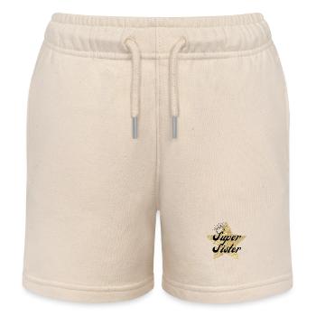 Super Star Sister - Schwester Geschenk - Kinder Organic Joggingshorts Mini Bolter von Stanley/Stella - Natur - Vorne