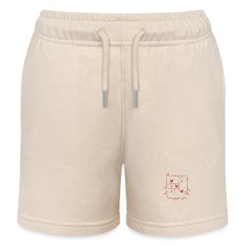 Saint Valentin love - Kids Organic Sweat Shorts by Stanley/Stella - soft Ecru - Front