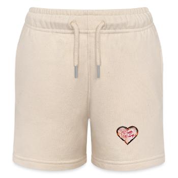 love saint valentine - Kids Organic Sweat Shorts by Stanley/Stella - soft Ecru - Front