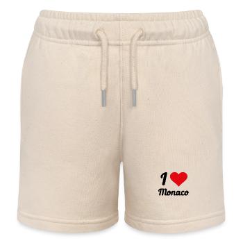 I Love Monaco - Kinder Organic Joggingshorts Mini Bolter von Stanley/Stella - Natur - Vorne