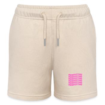 Manifester le rose - Short de jogging enfant bio Stanley/Stella - écru doux - Devant