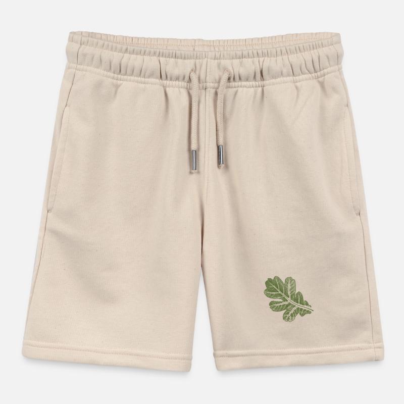Eichenblatt - Blatt/ Eiche Khaki Kinder Organic Joggingshorts Mini Bolter von Stanley/Stella