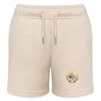 Hippo Daisy - Kids Organic Sweat Shorts by Stanley/Stella - soft Ecru - Front