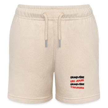 Einst Großvater... - Kinder Organic Joggingshorts Mini Bolter von Stanley/Stella - Natur - Vorne
